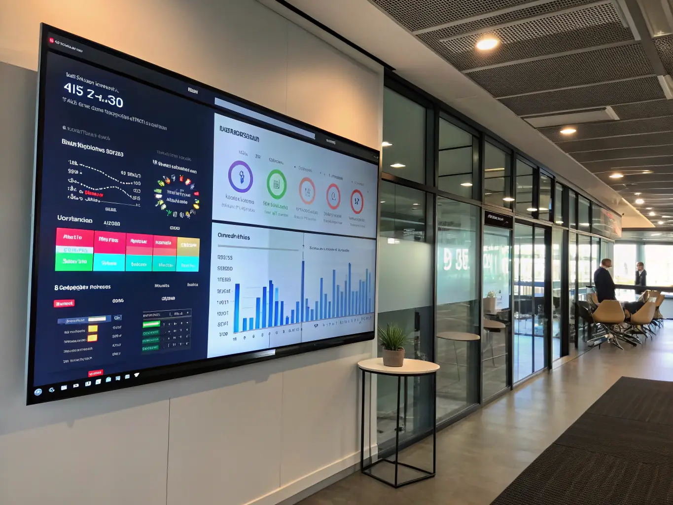 A digital display showing audience analytics and engagement metrics, illustrating the impact of strategic audience outreach.